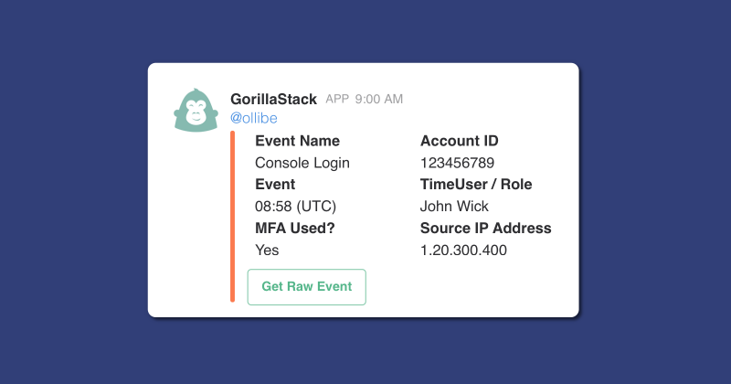 GorillaStack AWS CloudTrail Listener