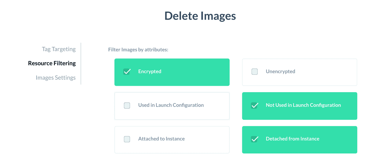More filtering options for deleting images