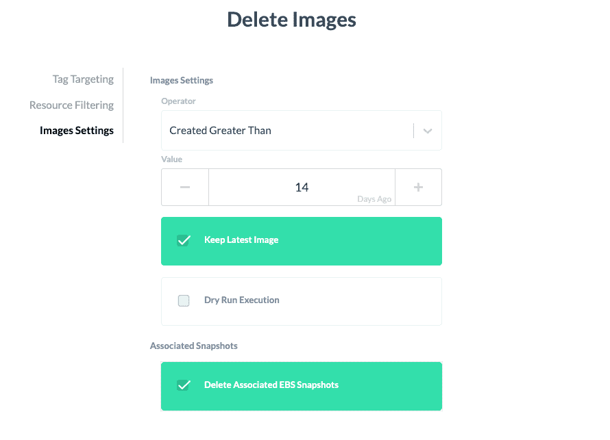 Delete snapshots when deleting images